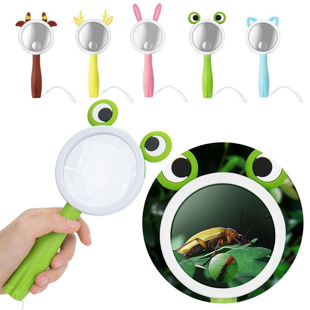 Acrylic Optical Len Handheld Magnifier Cartoon Animal Magnifier Insect Plant Observation