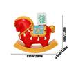 Chinese New Year Horse Figurine Chinese Resin Desktop Figurine Rocking Horse Ornament for Cars Home School Offices Cafes