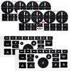 4 PCS AC Dash Button Repair Kit, Decal Replacement for Fixing Ruined Faded A/C Controls, AC & Radio Dash Buttons Decal Replacement Stickers,
