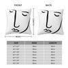 Abstract Face One Line Pillowcase Polyester Linen Velvet Creative Zip Decorative Throw Pillow Case Sofa Cushion Cover