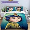 3pcs Coraline (3) Design Cover Set - HD Printed Bedding with 1 Cover and 2 Pillowcases - Perfect for Home and Dorm Decor