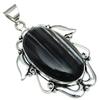 Pendant Grey Botswana Agate Gemstone Mother's Day Gift Silver Jewelry 2.25"