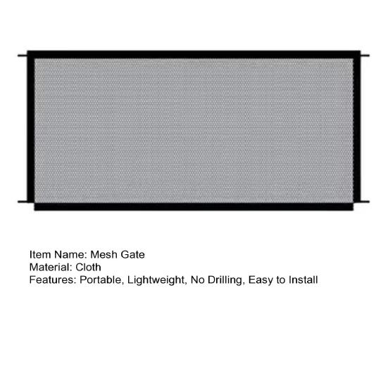 Mesh Dog Gate Portable Indoor Safety Mesh Gates for Kids Toddlers Pets No Drilling Baby Puppy Fence Guard for Doorways Walls Stairwells