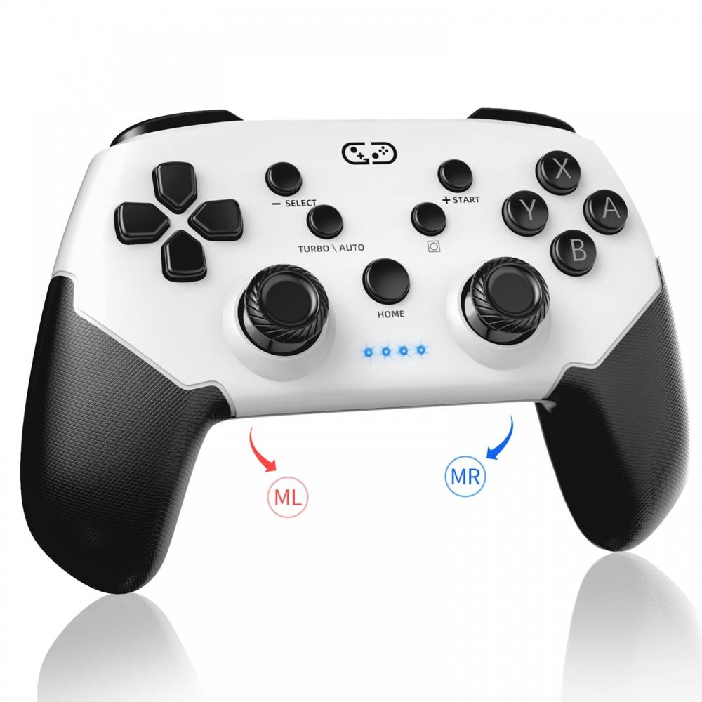Switch Controller with Back Button [2023 Spring New Color Introduced] Sungale Switch Pro Controller Automatic FireFire Hold Macro Function Bluetooth 5