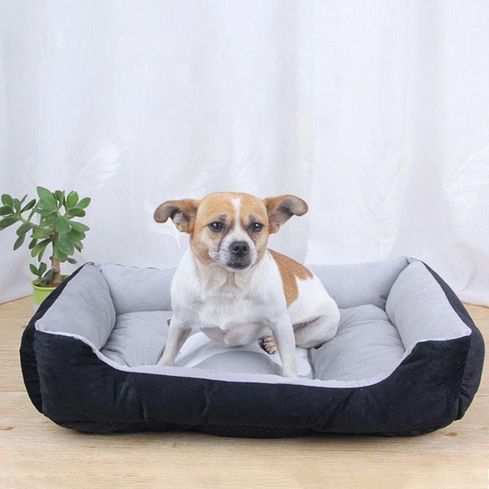 Soft Winter Bone Pattern Dog Nest Comfortable Dog Baskets Bed Warm Dog House Dog Sofa Bed  Winter