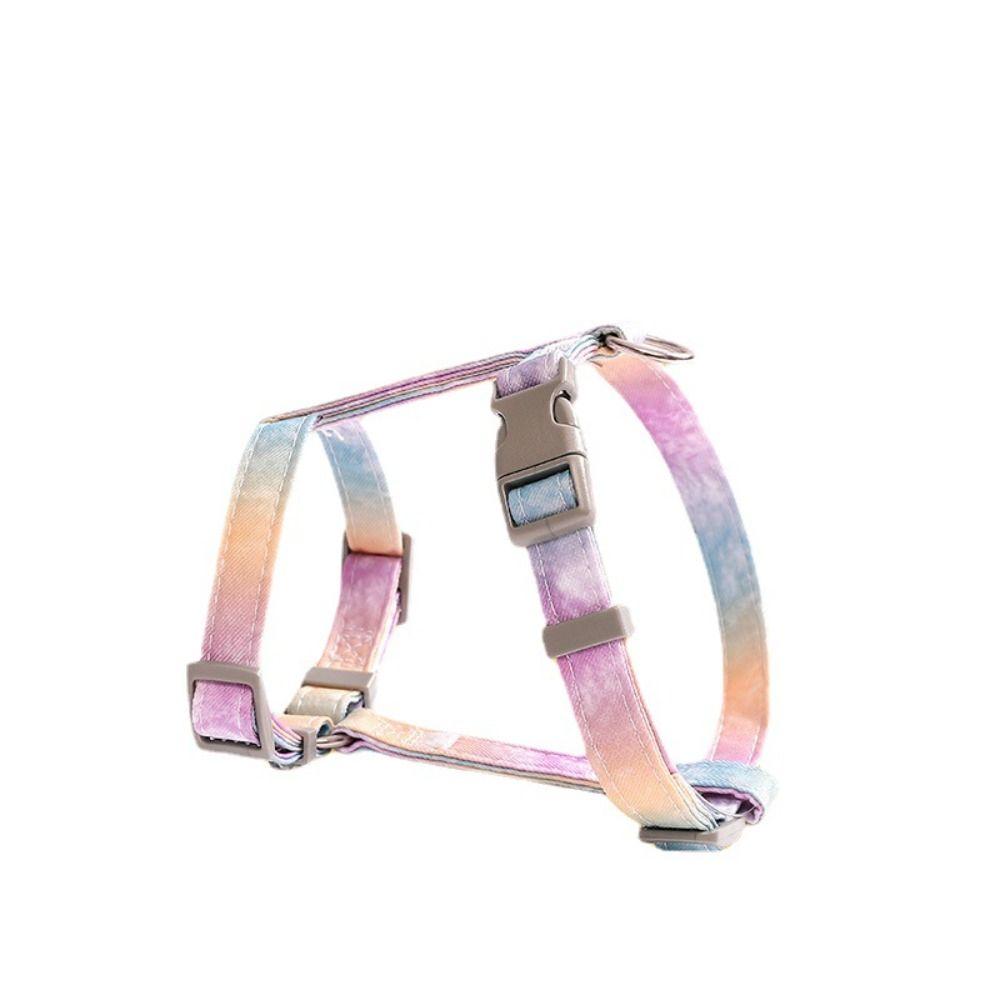 Adjustable Pet Harness Gradient Kitten Strap Collar Cat Collar Lead Leash Small Animals
