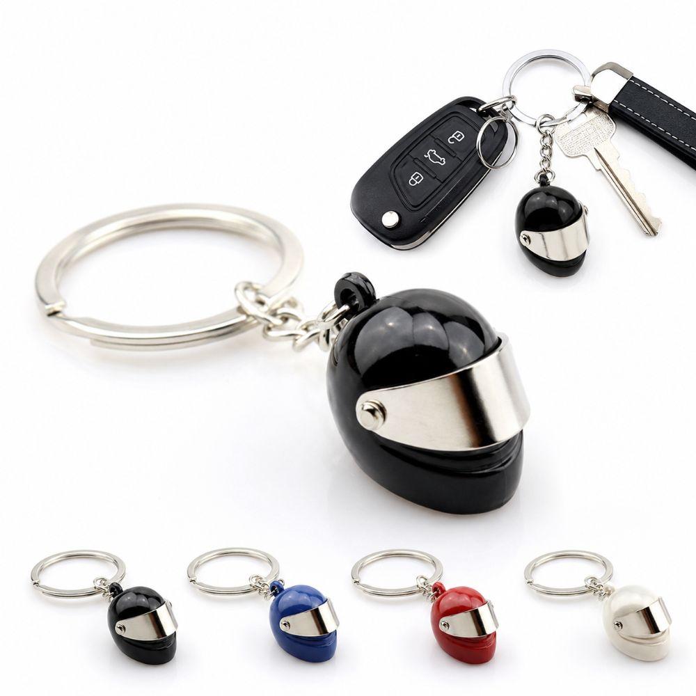 Zinc Alloy Backpack Key Pendant 3D Car Key Ring Motorcycle Helmet Keychain Men Ornament Gift