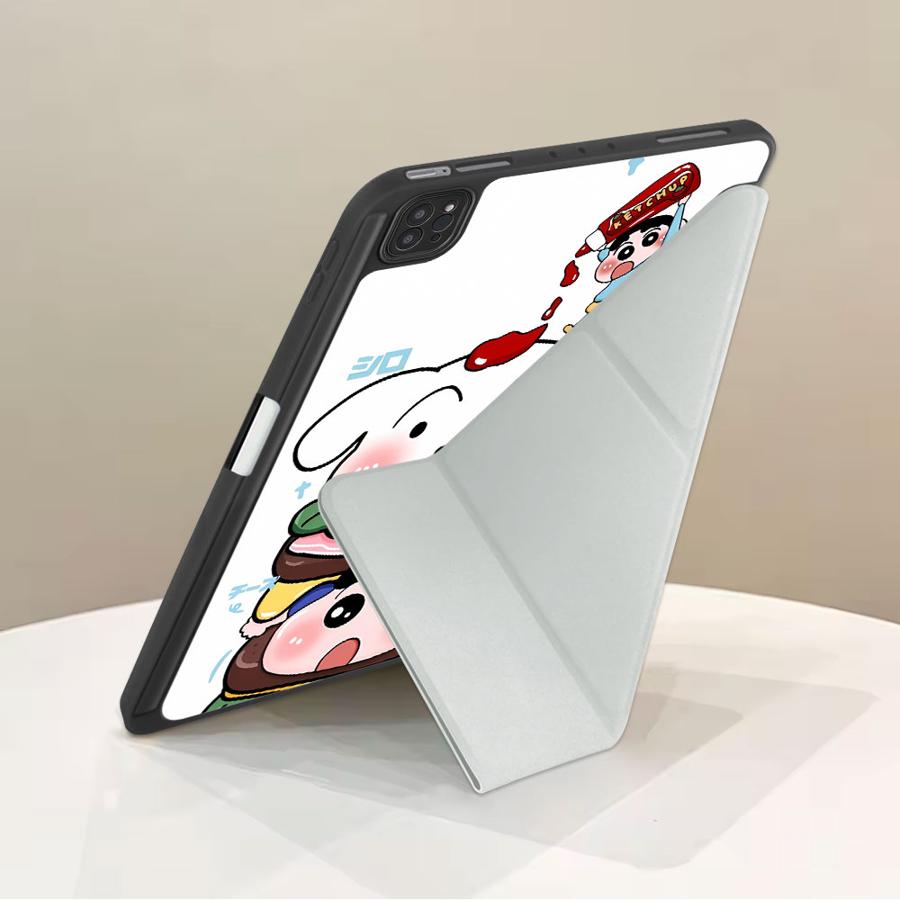 Милый чехол для планшета с аниме Шин-чан Кра-йонс для iPad Pro 11-го 10-го 9-го 8-го 7-го 12,9-дюймового Pro 2025 Air 4 5 M3 M2 1 2 M4 11-дюймового Mini