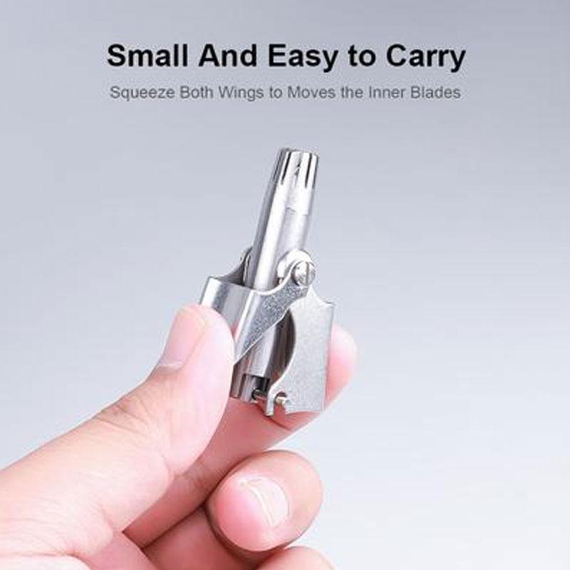 Мужской триммер для волос в носу, нержавеющая сталь, средство для удаления волос в носу, ручная обрезка носа, ушей, ножницы Vibrissa, моющийся триммер, бритва для женщин