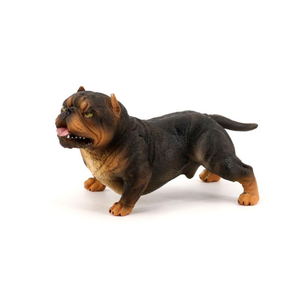 Ornaments Simulation Bulldog Animal Model Pitbull Figurine Bulldog Model  Home Decoration