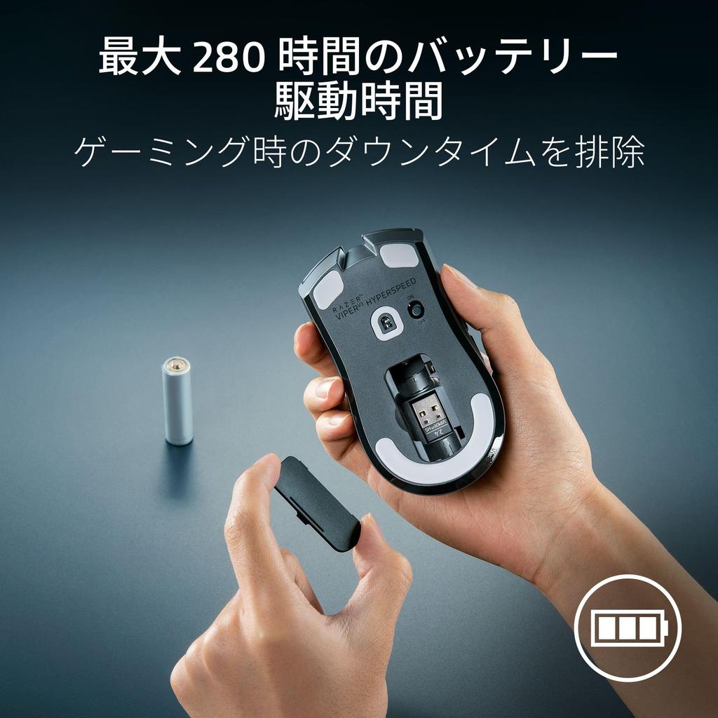 Razer Viper V3 HyperSpeed Легкая беспроводная игровая мышь, идеально подходящая для захвата или HyperSpeed Wireless Focus Pro 30K Оптический датчик Срок службы до 280