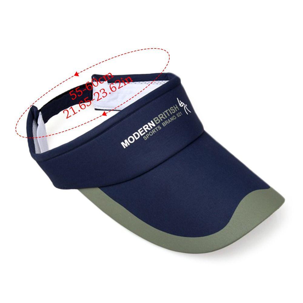 Spring Summer Tennis Golf Running Adjustable Sun Cap Sun Protection Visor Cotton Sunscreen Hat