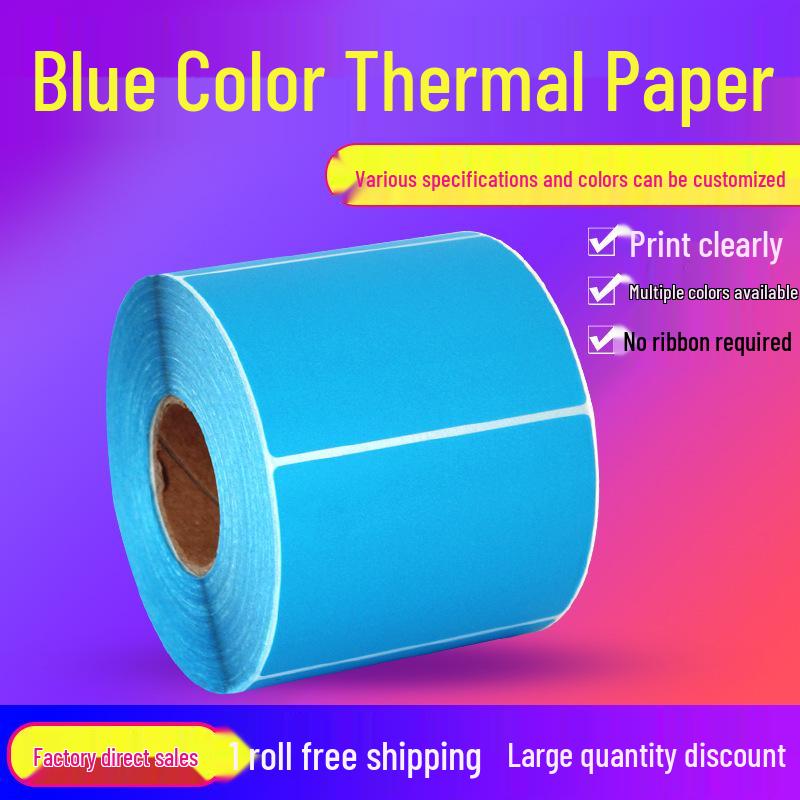 Waterproof Colored Thermal Paper Labels: Red, Yellow, Kraft for Barcode Printing