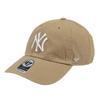 '47 Brand 47 Cap Yankees Men's Women's Cleanup NY Logo CLEAN UP CAP MENS LADIES Hat Low Cap MLB NEW YORK YANKEES Khaki X White Free Size