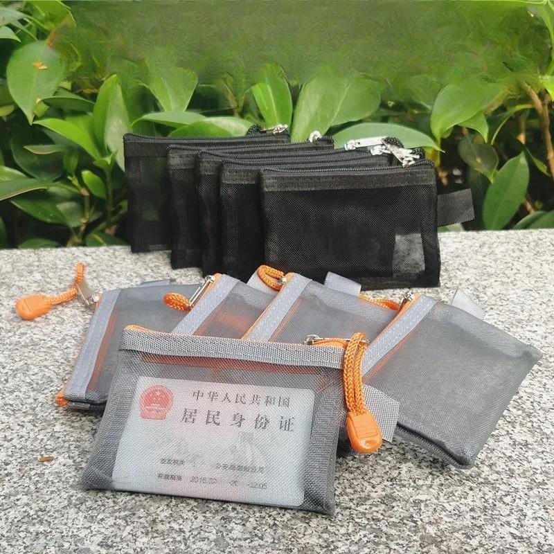 Zipper Card Coin Purse Small Bag, Portable Mini Change Storage Bag, Universal Storage Bag for ID Card and Bank Card