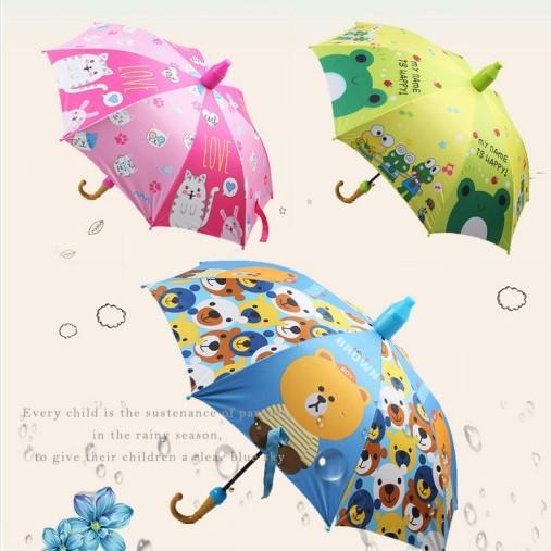 Children's Umbrella, Black-Coated Straight Automatic Umbrella, Student Umbrella for Sun and Rain, Black-Coated Sun Protection, Plus Features