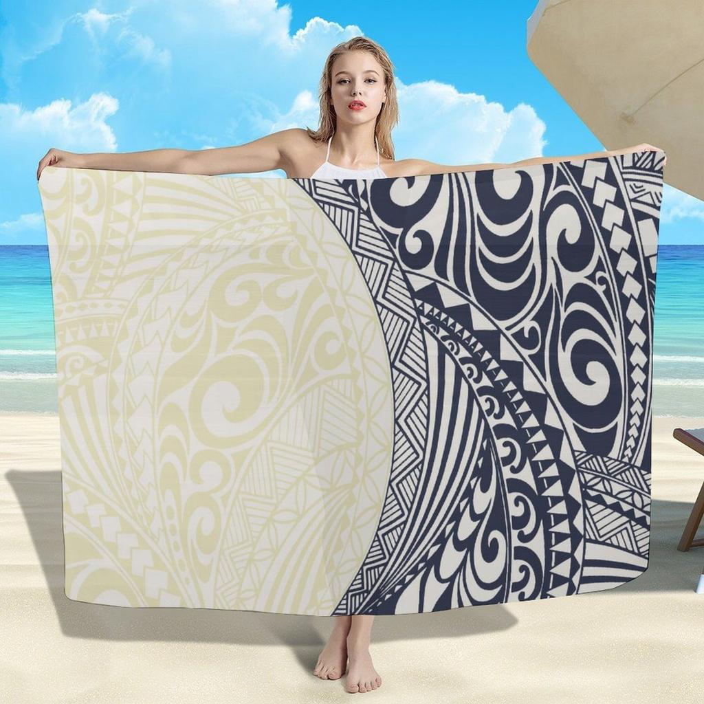 Summer Sarong Dress Polynesian Customizable Beach Essential Sun Protection Women'S Sarong Shawl Suitable For All Seasons