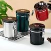 1.5L Sealed Tank Large Capacity Mildew-proof Stainless Steel Airtight Coffee Container with Scoop for Kitchen