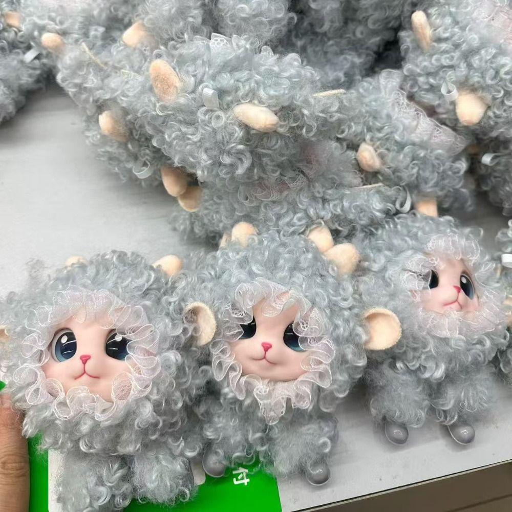 Многослойное подвесное украшение Мягкая плюшевая мультяшная овечка Брелок для сумки Мини-плюшевый кулон Подарок для девочек