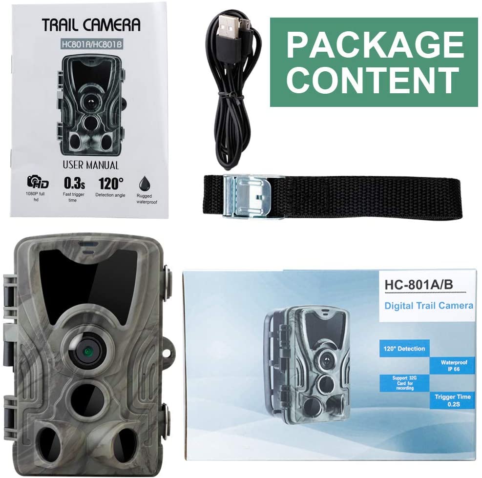 Hc801a Охотничья тропа Камера Камера дикой природы с ночным видением Активация движения Открытая камера тропы Триггер разведки дикой природы