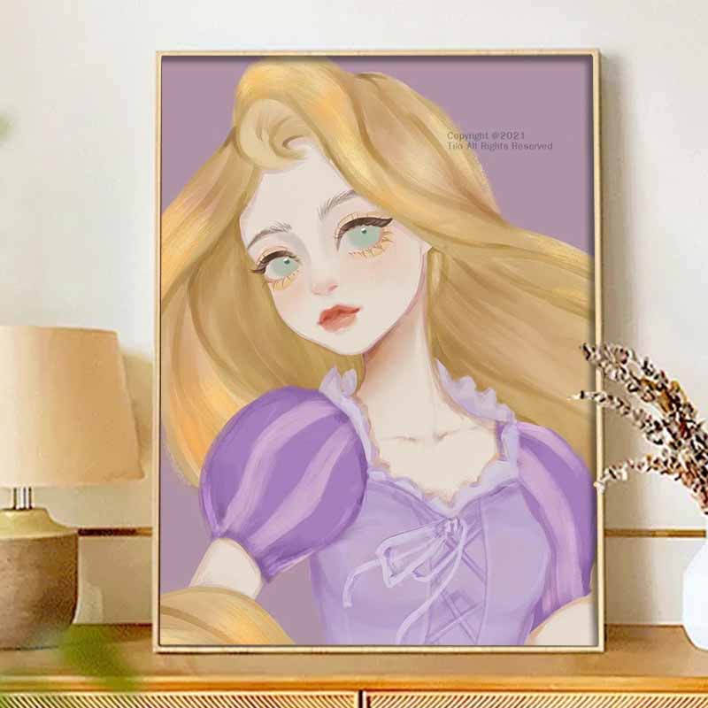 Disney Diamond Painting Set Classic Rapunzel Home Decor Craft, Perfect Handmade DIY Gift Idea