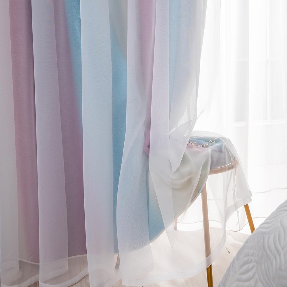 1 панель, шторы со звездами, плотные шторы со звездами для детей, для девочек, гостиной, красочные двухслойные оконные шторы со звездами