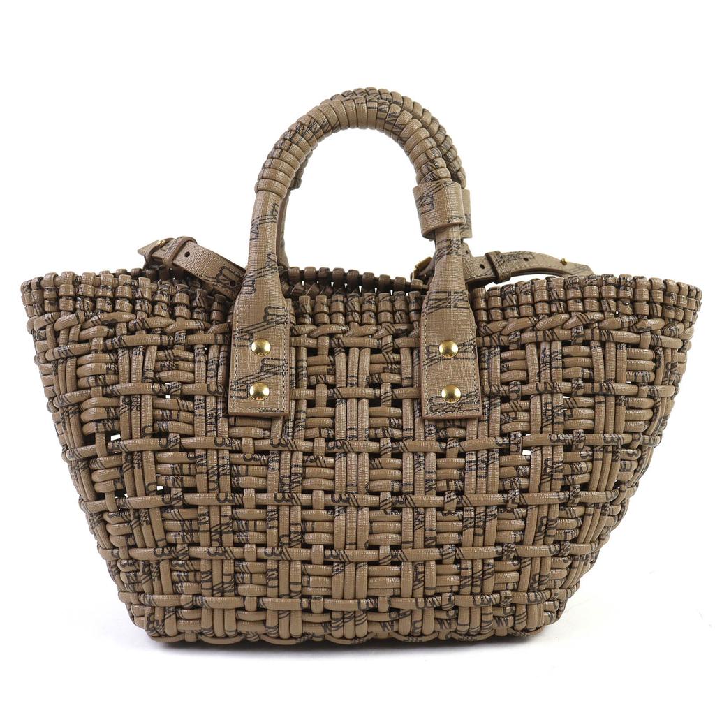Excellent BALENCIAGA Shoulder Bag Bistro Basket XS 2WAY handbag Brown 671342 Used
