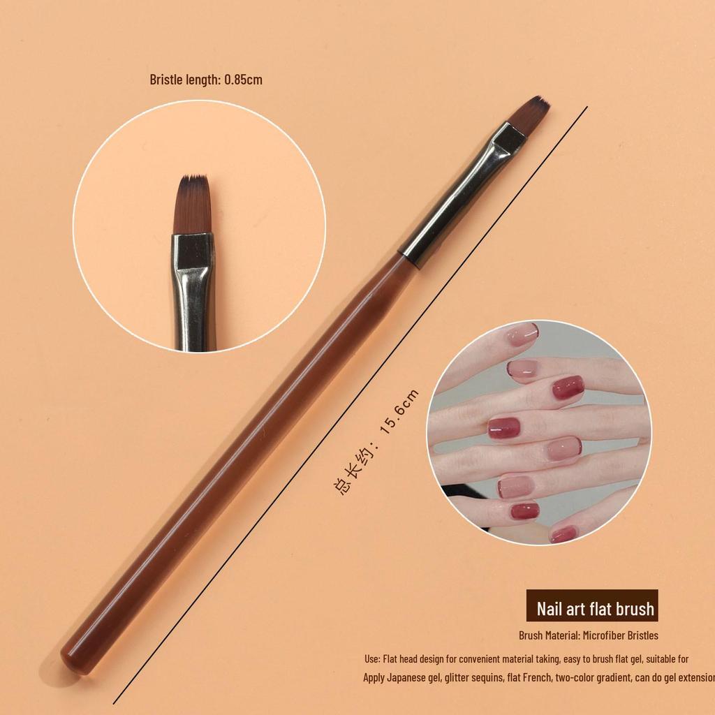 Набор двухсторонних кистей для нейл-арта: Акриловая подставка для ручек, ручки для линейного рисунка и градиента