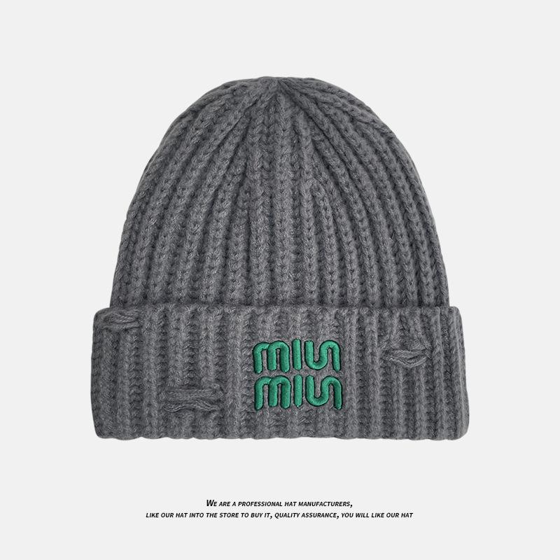 Вязаная шапка в корейском стиле для женщин, зимняя теплая шапка с капюшоном для защиты ушей, утолщенная ветрозащитная и холодозащитная шапка для защиты ушей, шерстяная шапка с надписью