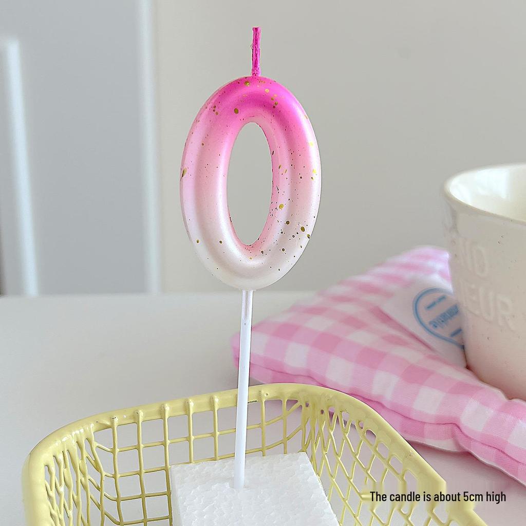 Cute Pink Bow Children's Birthday Candle Decoration for Cake