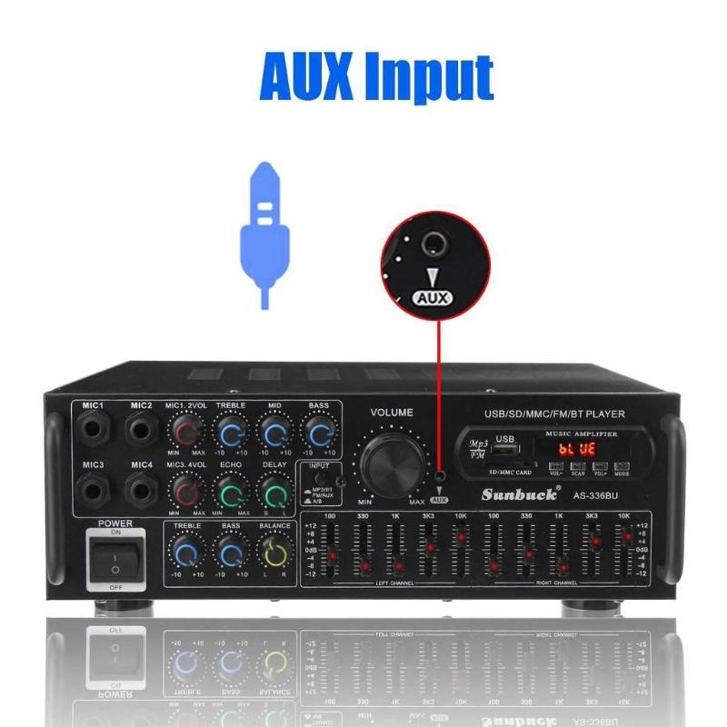 3000 Вт 326BT Домашний кинотеатр, Караоке Bluetooth Стереоусилитель FM-усилитель Объемный звук, USB SD, DVD, AUX, ЖК-дисплей