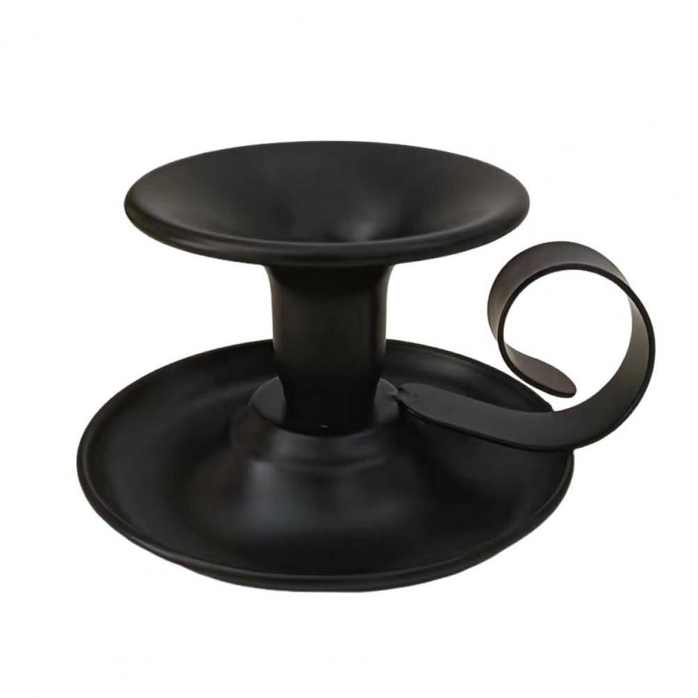 Железные подсвечники Ретро подсвечники Винтажный железный подсвечник для конических свечей с ручкой для домашнего декора Рождество Свадебная вечеринка