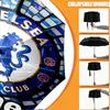 Custom Name Personalized Chelsea F.C Print Umbrella, Auto Open Close, 8‑Rib Sturdy Frame, Commute Camping Hiking Use, Birthday Gift
