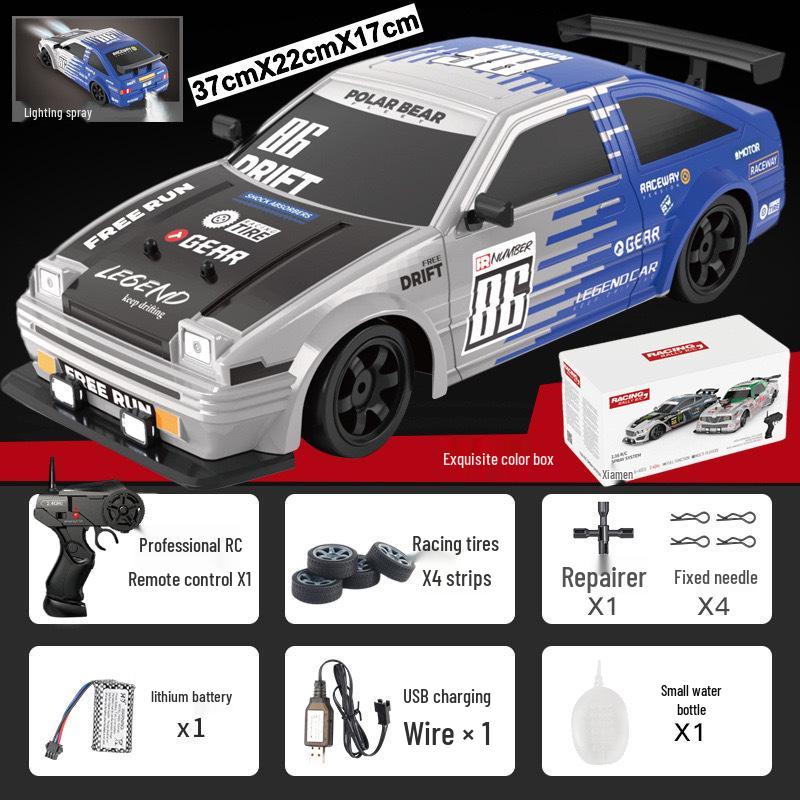 AE86 Высокоскоростной RC-дрифт-кар: Игрушка-гоночная машина с полным приводом, модель GTR для детей
