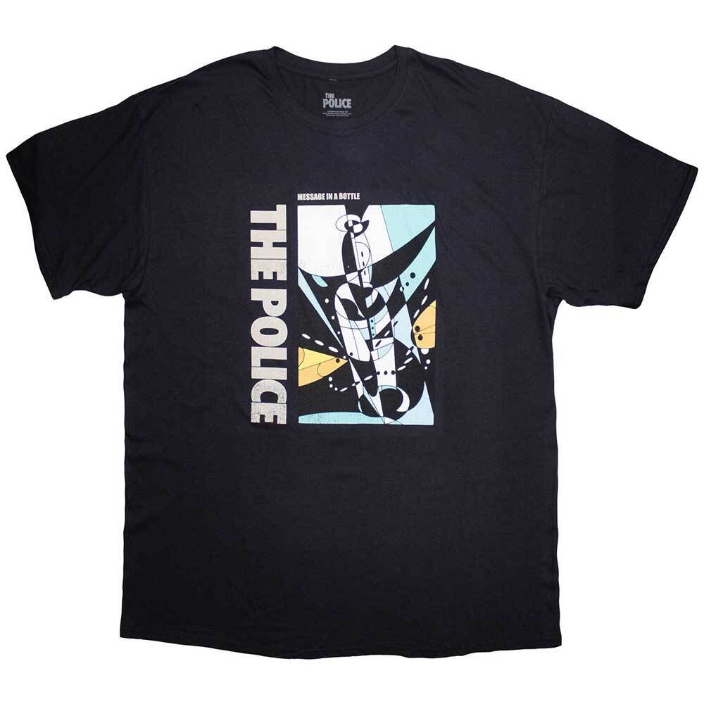Rockoff Trade Men's The Police Message in A Bottle T-Shirt, Blue (Navy), Medium