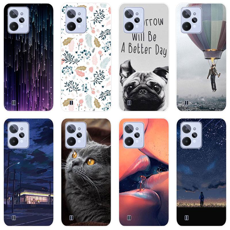 Для Realme C31 C 31 RealmeC31 чехол Мягкая силиконовая задняя крышка модный чехол для телефона с мультяшным рисунком