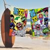 Постер Teen Titans Go Пляжное полотенце Цветные банные полотенца для девочки Микрофибра Быстросохнущее Не прилипает песок Пляж Йога Спа Спортзал Бассейн