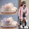 Girls Board Shoes 2025 Spring and Autumn New Children's Cartoon Cute Sports Shoes Fashion Little White Shoes Medium and Older Children's Casual Shoes