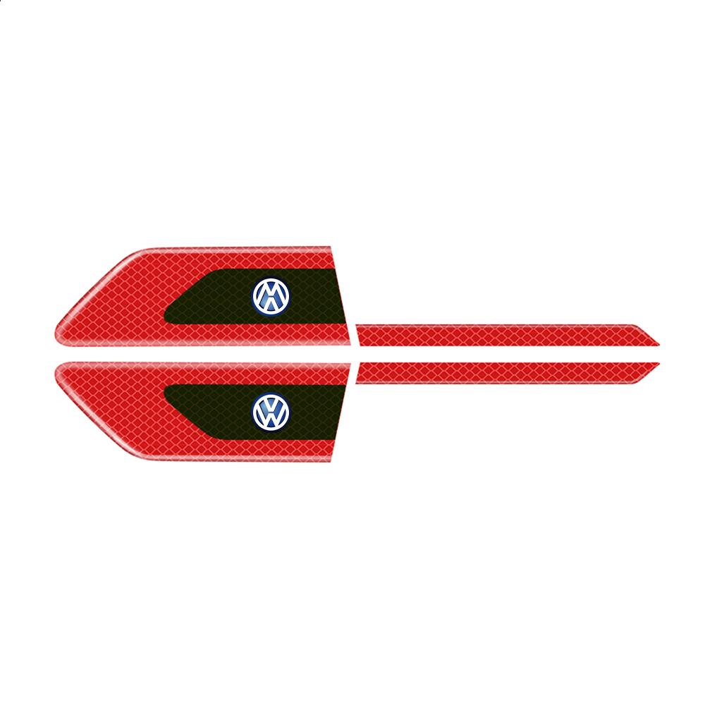 EFG1 For VW Rline Golf polo Jetta Bora CC MK4 2PCS Car Reflective Auto Truck Safety Warning Tape Bumper Secure Reflector Car Sticker