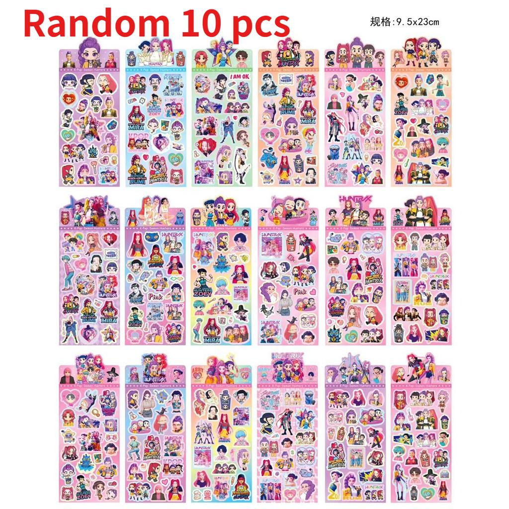 20pcs K-Pop Demon Hunters Laser Stickers Anime &Cartoon Style,Cute & Creative Stickers for School Supplies and Home Decoration