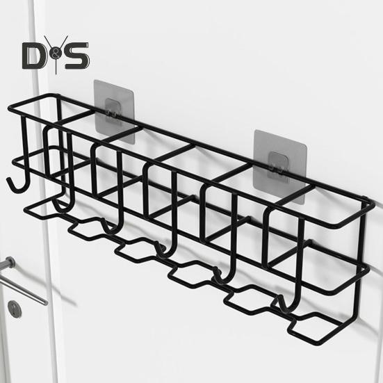 Полый стеллаж для хранения зонтов, настенная вешалка для пальто с 6 вешалками, органайзер для шляп и одежды для ванной комнаты, гостиной