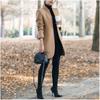 Women's Autumn Solid Color Standing Collar Tweed Jacket Temperament Urban Coat