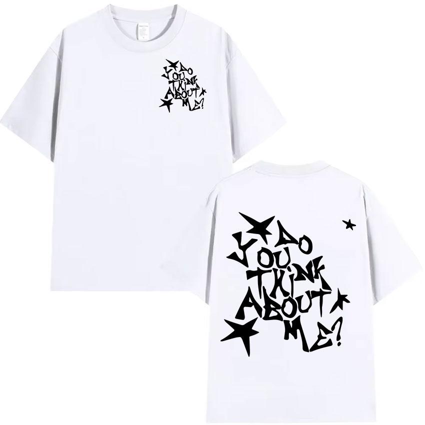 Rapper NSQK AOOU THNK ABOUT ME 2025 New Album Print Tee Shirt Men's Women Retro Fashion Short Sleeve T-shirts Hip Hop Streetwear