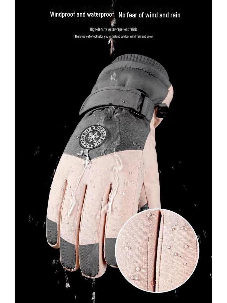 Лыжные перчатки с сенсорным экраном и USB-подогревом для зимней езды на велосипеде