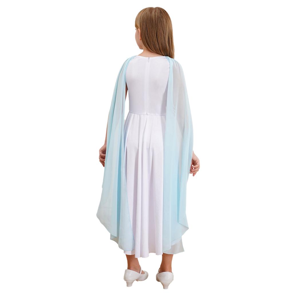 Девочка Хэллоуин Костюм Древнегреческой Тоги Безрукавная Шаль Лоскутное Струящееся Платье Древний Рим Египет Принцесса