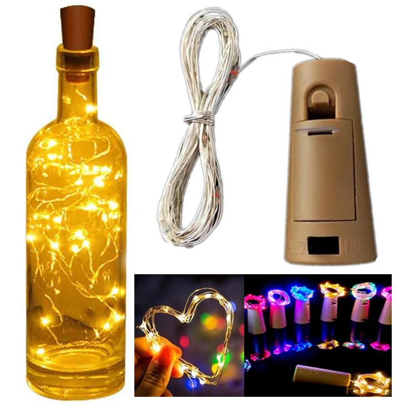 Wine Bottle Lights Cork Garland DIY Christmas String Lights for Party Halloween Wedding MIT