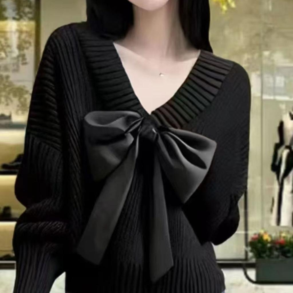 Уникальный белый дизайн с красным узором Анкола для женщин, нишевый и ленивый стиль, универсальный осенний свитер для женщин