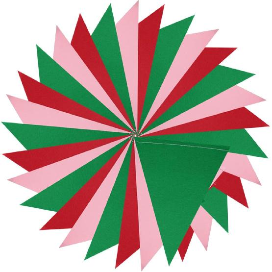 Meetppy 3 Pack Strawberry Party Decorations Red Pink Green Double Sided Paper Glitter Pennant Banner Paper Triangle Flags Bunting Hanging Decoration