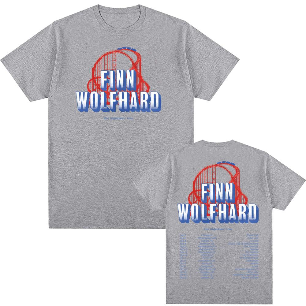 Finn wolfhard tour2025 Футболка Высокое качество Летняя футболка RopaMujer Одежда Графическая печать Повседневная Ретро Футболка с круглым вырезом