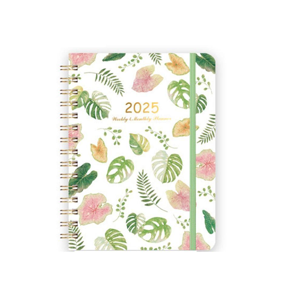 Monthly 2025 English Agenda Book Loose-leaf Coil A5 Schedule  Planner  School Stationery